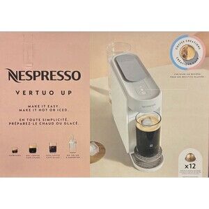 Nespresso Vertuo Up Coffee Ice Coffee Espresso Maker Pearl White New Open Box